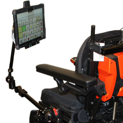 QUANTUM-Edge-with-CJT-GT-ENDURO-Wheelchair-Mount-holding-PRC-Accent-500
